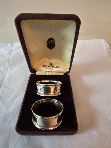 Sterling silver napkin - napkin, rings