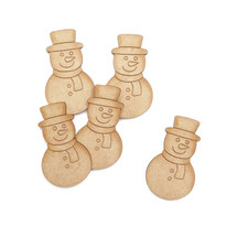 Snowman MDF Craft Shapes Christmas Decor DIY Wooden Ornaments Blanks