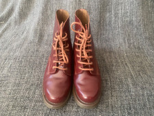 Vintage Dr Martens Oxblood 1980's Solovair 7 eyelet boots Sz 5 UK