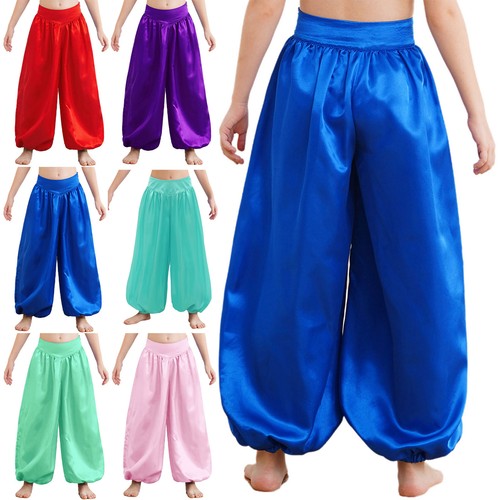 Girls satin harem pants - harem,