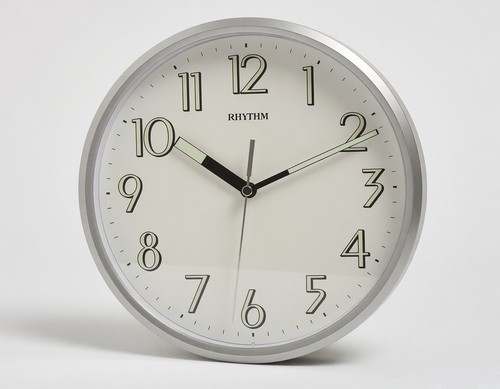 Rhythm silver wall clock 12 - wall, 10-12