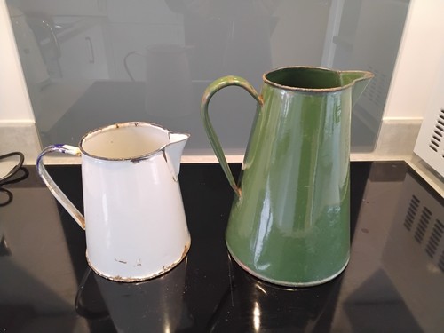 Vintage kitchen enamel jug - kitchen,