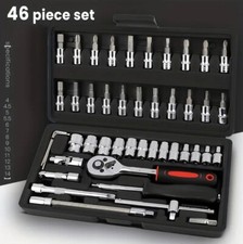 46Pcs Socket Wrench Set 1/4"