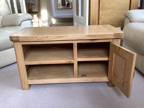 Oak veneered stand cabinet - tv,