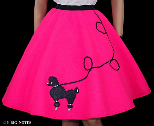 5pc neon pink felt - neon,