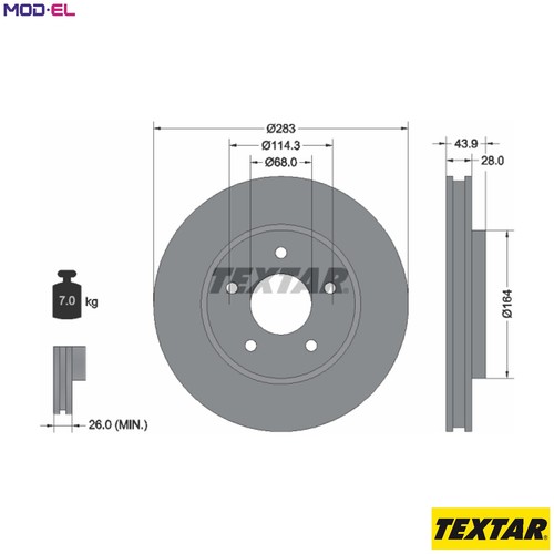 Brake disc 92280103 for - 2x,