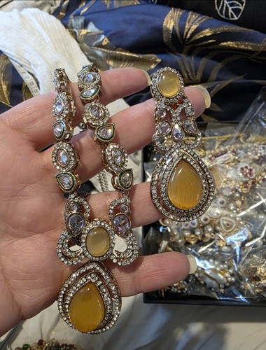Indian semi mala pendant - indian, set