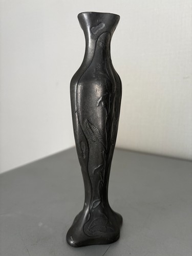 Art nouveau pewter bud vase - nouveau,
