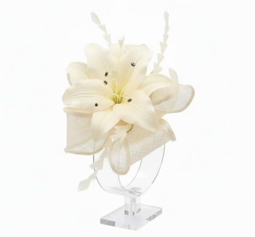 Small flower feather hair hat - feather,