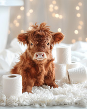 BABY HIGHLAND COW   FUNNY BATHROOM  WALL ART PICTURE POSTER PRINT 7