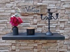 Vintage, floating,solid wood, handmade shelves 22.5cm/9inch. Invisible supports.
