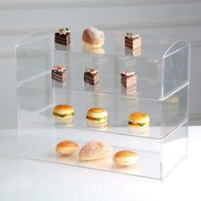 3-Tier Acrylic Bakery Pastry Display Case Cabinet Cakes Donuts Cupcakes Pastries
