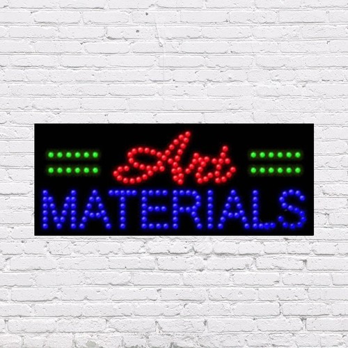Led art materials sign - led,