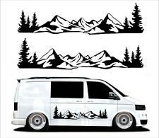 Tree Mountain Range vinyl stickers graphics decals camper van caravan transit