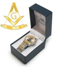 Masonic Past Master Watch Square and Compasses Symbols Mason Freemasons Wrist