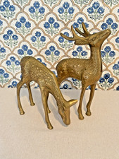 Vintage Brass Spotted Deer