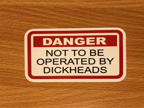 Funny stickers warning - x,