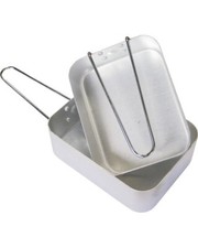 KombatUK Military Army Style Aluminium 2 Piece Mess Kit Campfire Cooking Tin Set
