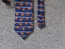 At the Rails Horse Racing Races Silk Tie by Alynn Creative American Design