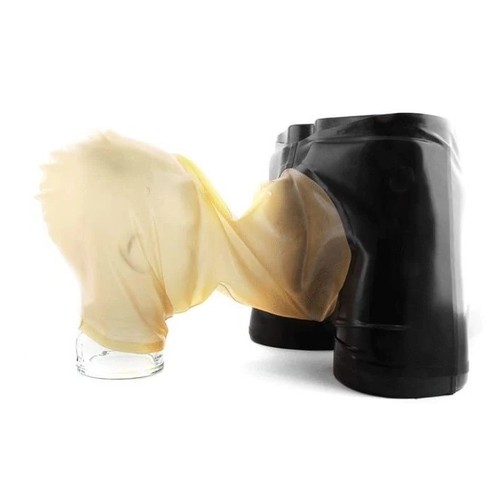 Black latex shorts and - black,