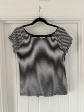Ladies Black And White Stripe