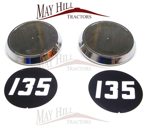 Pair plastic bonnet - plastic, badge