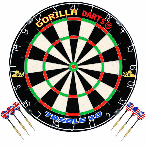 Dartboard gorilla darts treble - darts,