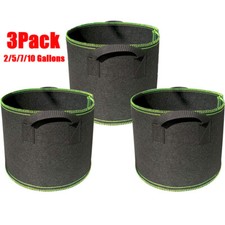 3x Heavy Duty Plant Grow Bags