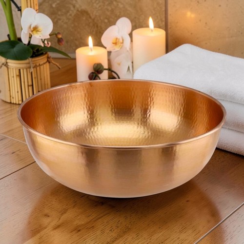 Hand hammered copper pedicure - hammered,