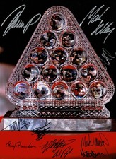 Snooker Masters 'Paul Hunter Trophy' Signed by 10 Winners inc Selby, White + COA