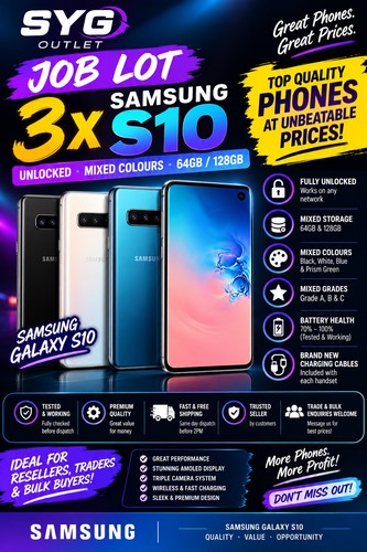 Samsung galaxy s10 job lot - x,