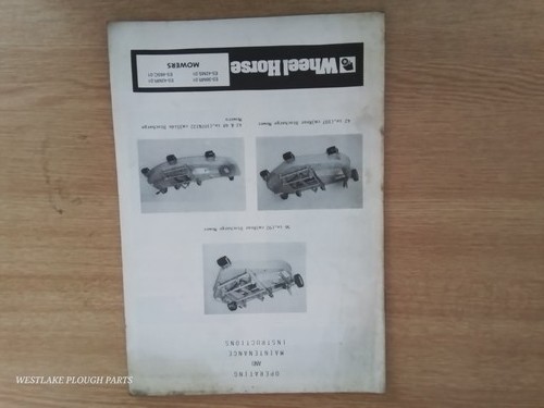 Wheel horse instructions - wheel,