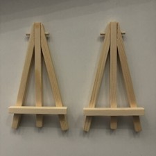 2 Pcs Wooden Tabletop Art Display Easels, Small Desktop Holder Stand