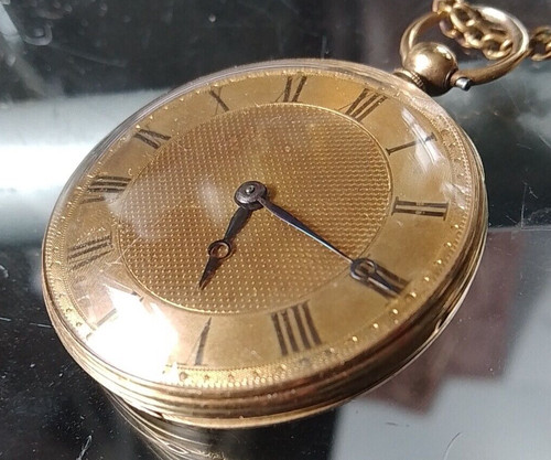 Gold pocket watch - 18, ct