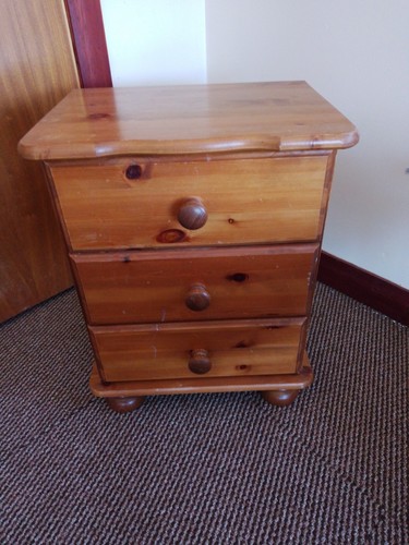 Solid pine bedside cabinet - solid,