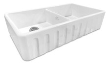 Luxury Handmade Ceramic Traditional Belfast Style Kitchen Double Sink | Trawden