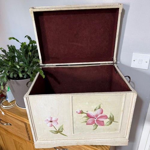 Vintage hand painted wooden - hand,