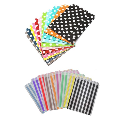 Paper bag polka dot stripe - paper,