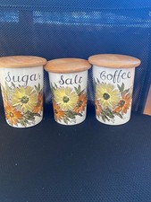 CROWN DEVON - 3 storage jars -