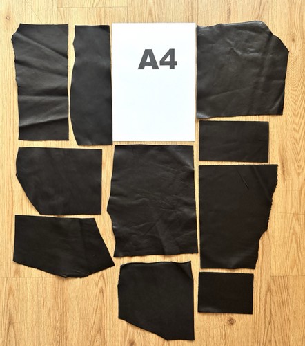 Black soft leather - leather, -1.5mm