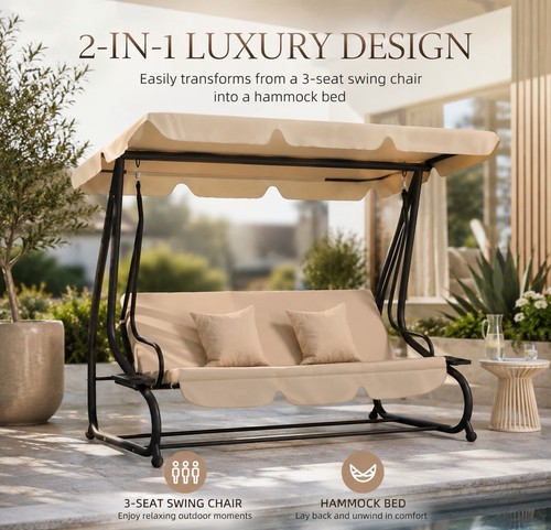 Luxury outdoor swing - swing, bed