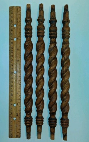 Set antique oak barley - of, 4