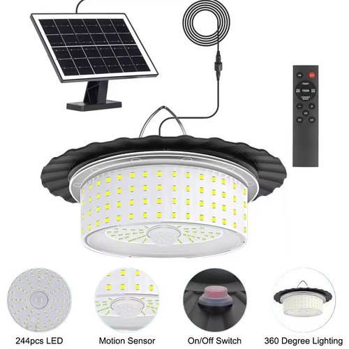 Solar panel powered lamp - solar,