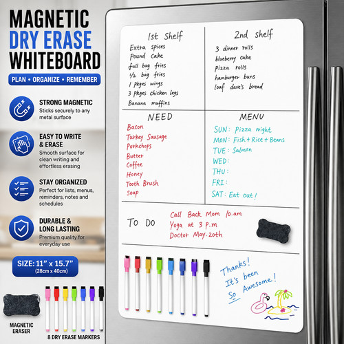 Size magnetic whiteboard - a2,