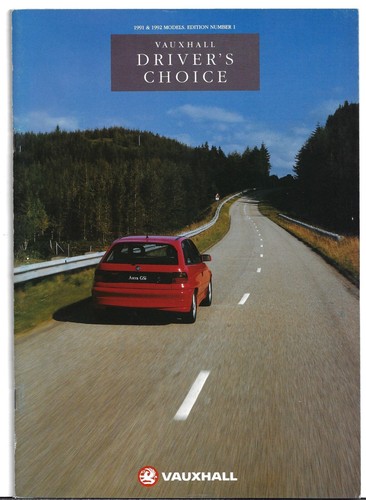 Vauxhall range 1991 - 1991-92, uk