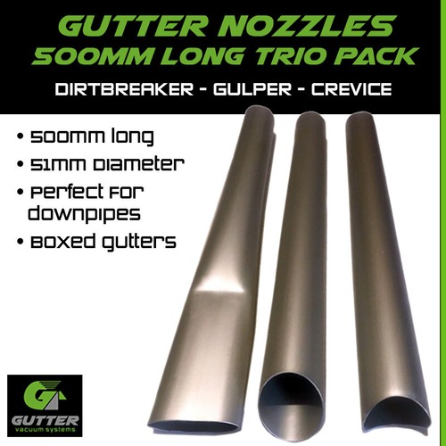 Gutter vacuum cleaning - vacuum, nozzles