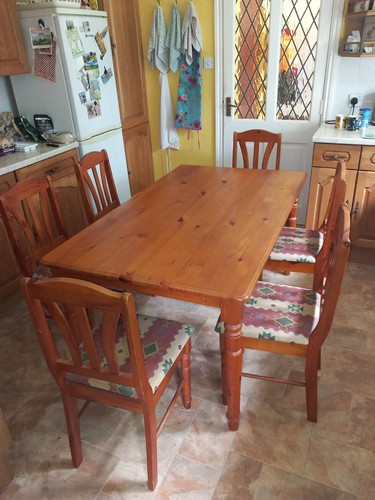 Pine kitchen table - pine, &