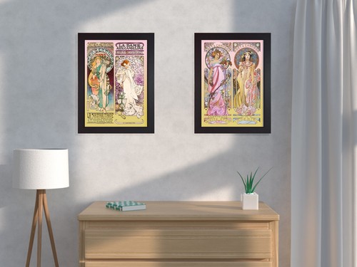 Set framed alphonse mucha - framed,