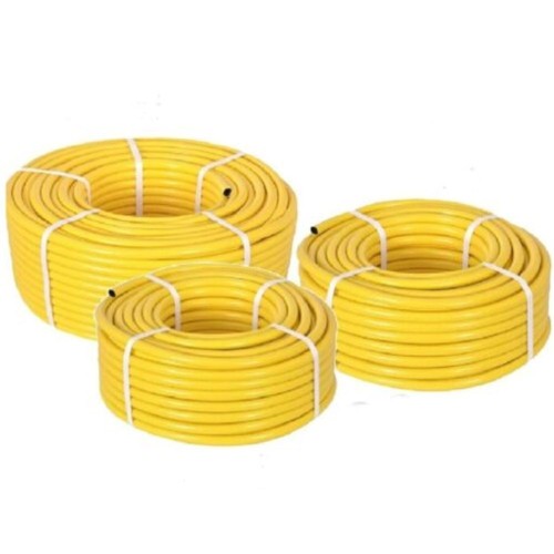 Yellow garden hose pipe - garden,