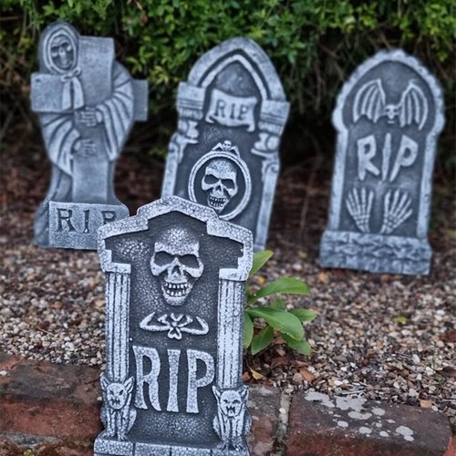 Set halloween tombstones - 4,